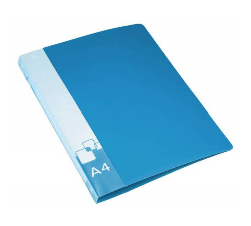 Папка с зажимом Бюрократ А4, 700 мкм, внутренний и торцевой карман, синяя