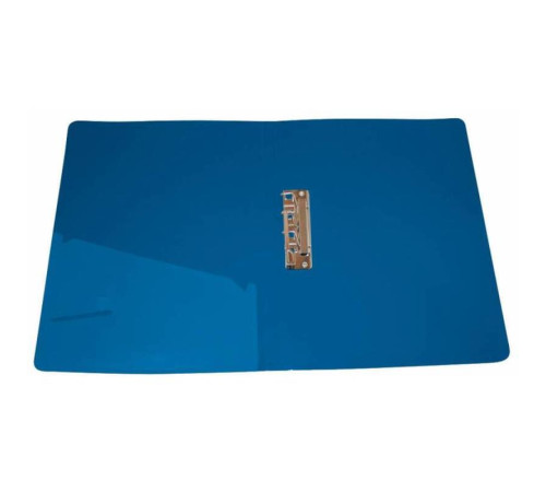 Папка с зажимом Бюрократ А4, 700 мкм, внутренний и торцевой карман, синяя