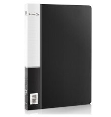 Папка с зажимом DELI, A4, 15 мм, 700 мкм, внутренний и торцевой карман, черная