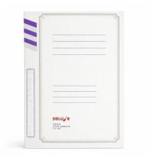 Папка-скоросшиватель картонная DELUXE, А4 формат, 380 гр, фиолетовый 