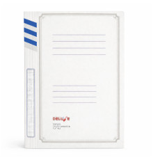 Папка-скоросшиватель картонная DELUXE, А4 формат, 380 гр, синий 