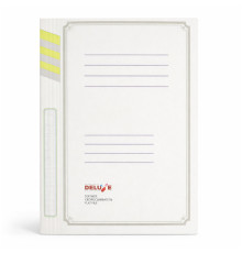 Папка-скоросшиватель картонная DELUXE, А4 формат, 380 гр, желтая