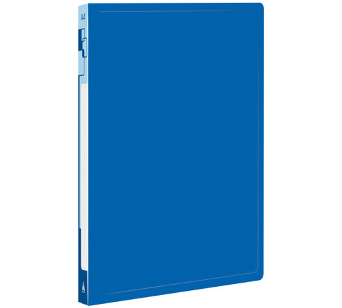 Папка-скоросшиватель с пружинным механизмом Бюрократ, А4, 500 мкм, торц. наклейка, синяя