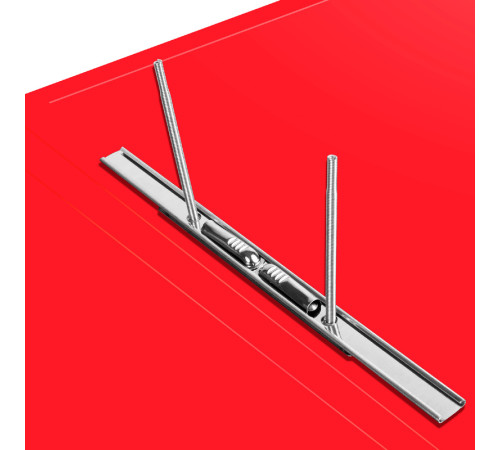 Папка-скоросшиватель с пружинным механизмом БЮРОКРАТ, А4 , внутренний карман, красная