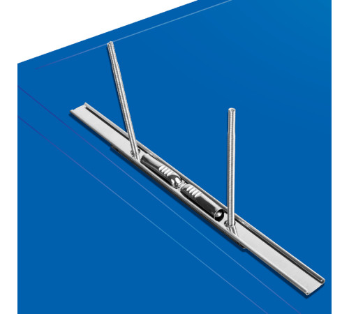 Папка-скоросшиватель с пружинным механизмом БЮРОКРАТ, А4 , внутренний карман, синяя