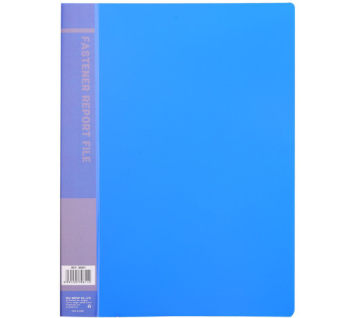 Папка-скоросшиватель с пружинным механизмом DELI, А4, 600 мкм, торц. карман, ассорти