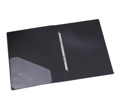 Папка-скоросшиватель с пружинным механизмом DELI, А4, 600 мкм, торц. карман, ассорти