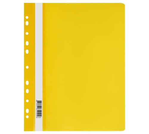 Папка-скоросшиватель СТАММ с перфорацией, А4, 120 мкм, желтая