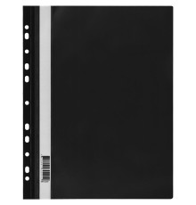 Папка-скоросшиватель СТАММ с перфорацией, А4, 160 мкм, черная