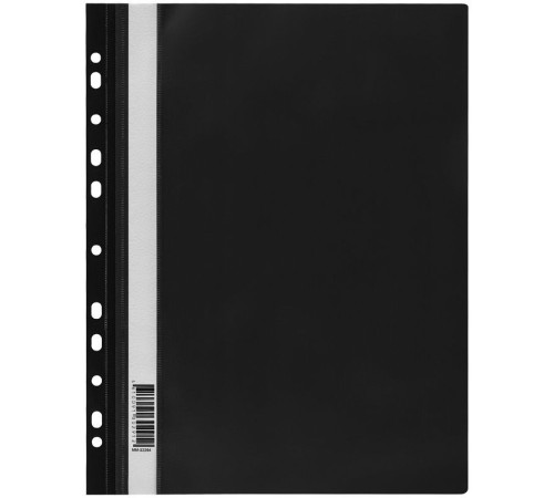 Папка-скоросшиватель СТАММ с перфорацией, А4, 160 мкм, черная