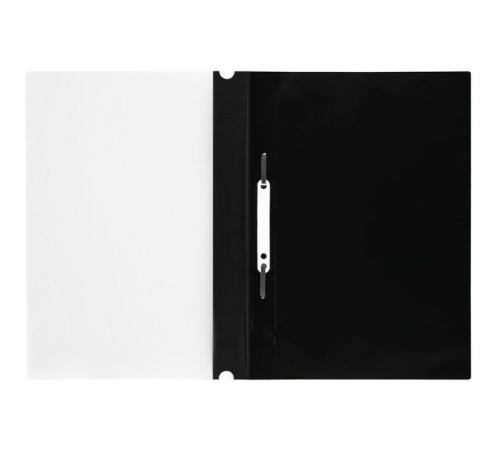 Папка-скоросшиватель СТАММ с перфорацией, А4, 160 мкм, черная