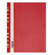 Папка-скоросшиватель СТАММ с перфорацией, А4, 160 мкм, красная