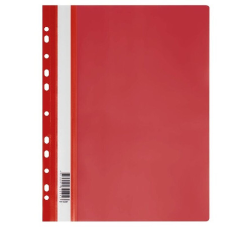 Папка-скоросшиватель СТАММ с перфорацией, А4, 160 мкм, красная
