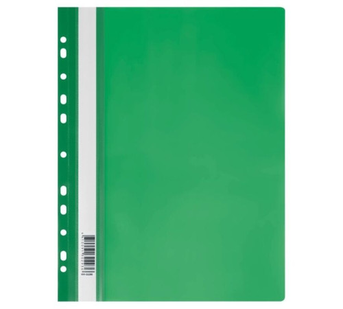 Папка-скоросшиватель СТАММ с перфорацией, А4, 160 мкм, зеленая