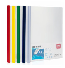 Папка-скрепкошина DELI А4 для сшивания листов, корешок 15 мм, ассорти