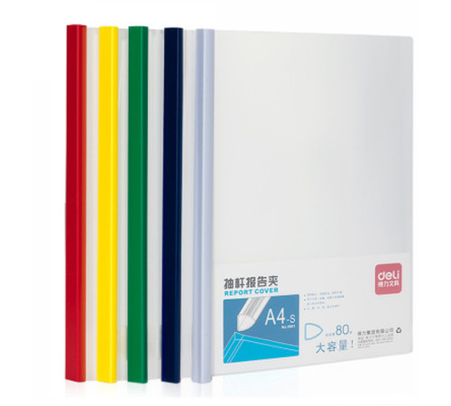 Папка-скрепкошина DELI А4 для сшивания листов, корешок 15 мм, ассорти