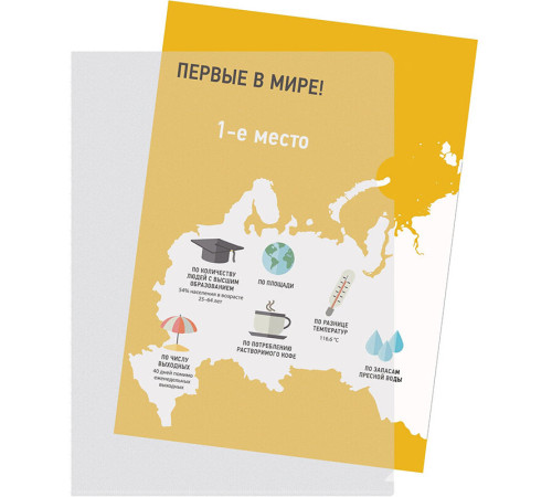 Папка-уголок Silwerhof, А4, 120 мкм, прозрачная