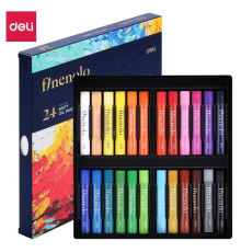 Пастель масляная DELI "Finenolo", 24 цвета, картон
