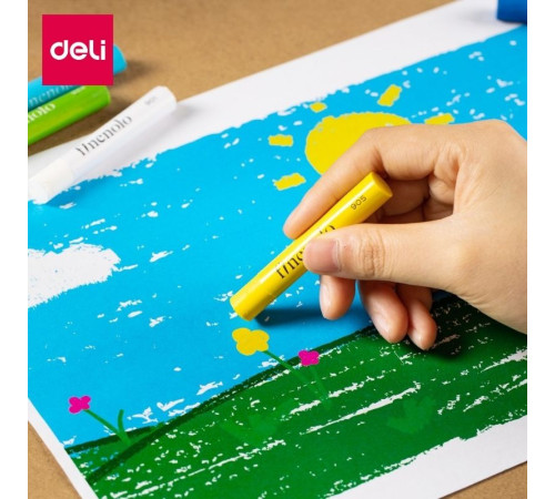 Пастель масляная DELI "Finenolo", 24 цвета, картон