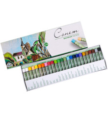 Пастель масляная ЗХК "Сонет", 24 цвета, картон