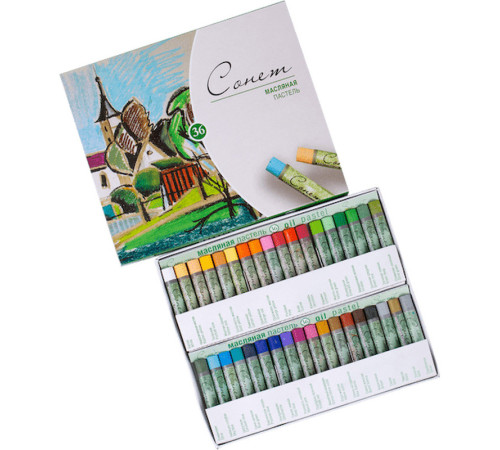 Пастель масляная ЗХК "Сонет", 36 цветов, картон