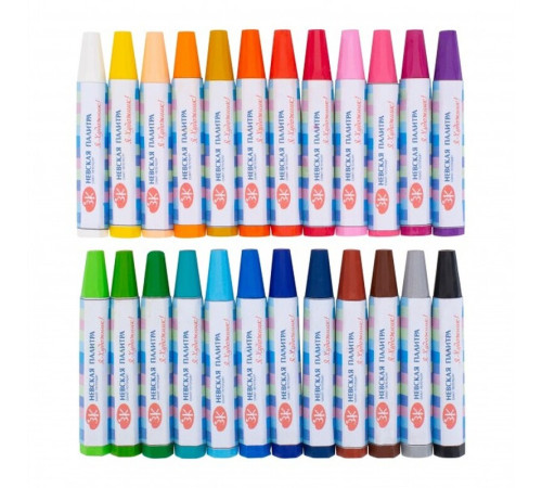 Пастель масляная ЗХК "Я-Художник", 24 цвета, пластиковая упаковка