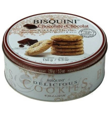 Печенье Bisquini с кусочками молочного и темного шоколада, 150 гр.