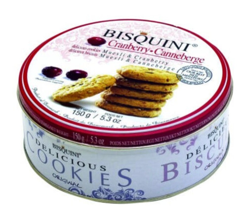 Печенье Bisquini с мюсли и клюквой, 150 гр.