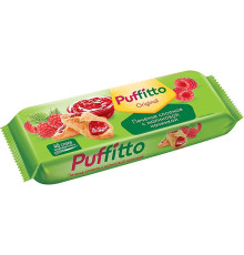 Печенье слоеное с малиновой начинкой Яшкино «Puffitto original», 125 г