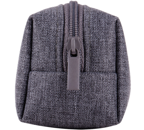 Пенал 1 отделение Deli, 190х50х50 мм, на молнии, серый