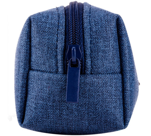 Пенал 1 отделение Deli, 190х50х50 мм, на молнии, синий