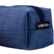 Пенал 1 отделение Deli, 190х50х50 мм, на молнии, синий