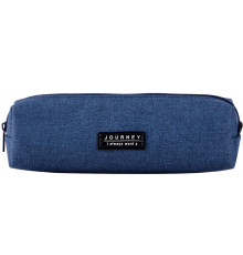 Пенал 1 отделение Deli, 190х50х50 мм, на молнии, синий