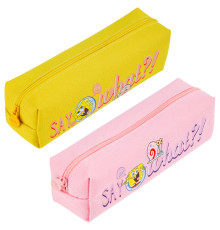 Пенал 1 отделение Deli "SpongeBob", 210х60х60 мм, на молнии, ассорти