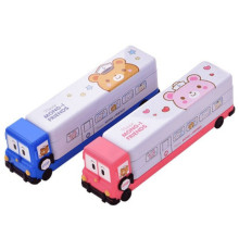 Пенал 2 отделения Deli, 233x60x70 мм, металлический