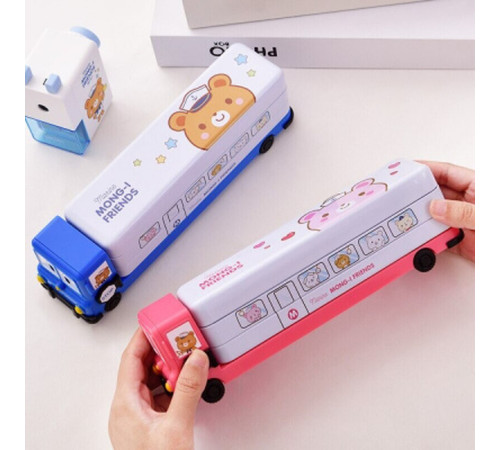 Пенал 2 отделения Deli, 233x60x70 мм, металлический