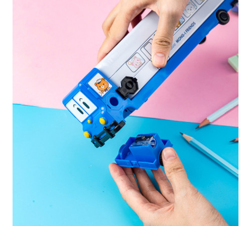 Пенал 2 отделения Deli, 233x60x70 мм, металлический