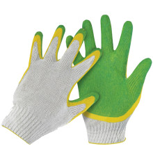 Перчатки х/б OfficeClean, эконом, 13 класс, с 2-слойным латексным покрытием, ассорти