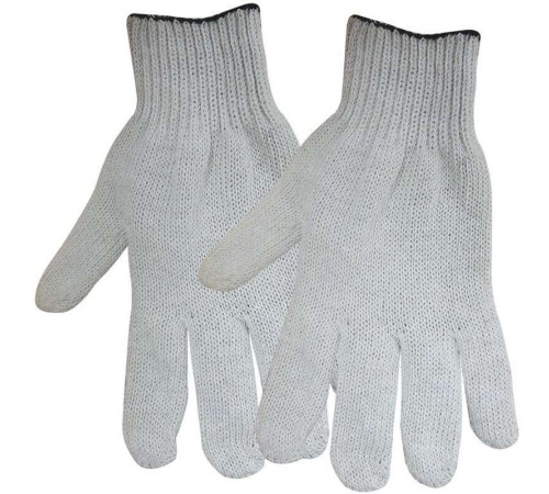 Перчатки х/б OfficeClean, эконом, без покрытия, 4 нитки, белые