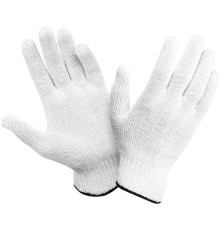 Перчатки х/б Vega, 7,5 класс, без покрытия, 4 нити, белые