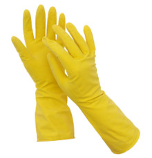 Перчатки латексные гелевые (плотные), желтые, размер L