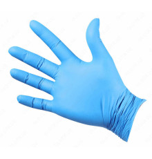 Перчатки нитриловые одноразовые, размер L, 100 штук в упаковке, синие
