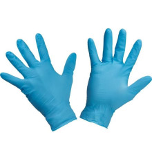 Перчатки нитриловые одноразовые, размер М, 100 штук в упаковке, синие