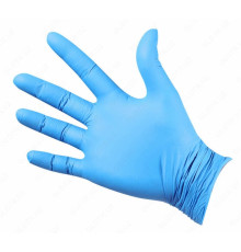 Перчатки нитриловые одноразовые, размер S, 100 штук в упаковке, синие