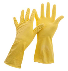 Перчатки резиновые OfficeClean, желтые, размер М