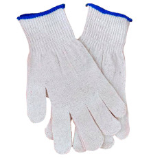 Перчатки трикотажные, х/б, белые, 7 класс, 35 гр 