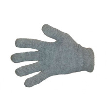 Перчатки трикотажные, х/б, серые (черные)
