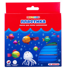 Пластика "Цветик", набор полимерной глины для лепки, 10 цветов, 200 гр.