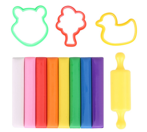 Пластилин Deli Dough 8 цветов, 100 гр., блистер с европодвесом