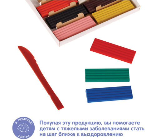 Пластилин Мульти-Пульти "Енот в сказке" 10 цветов, 120 гр., со стеком, картон